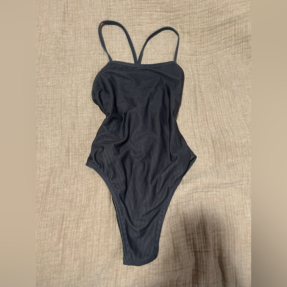 JOLYN PATTERN PRACTICE SUIT ONESIE “SCOTTY 2.0” - SIZE 30- BLACK/ GREY STRIPES